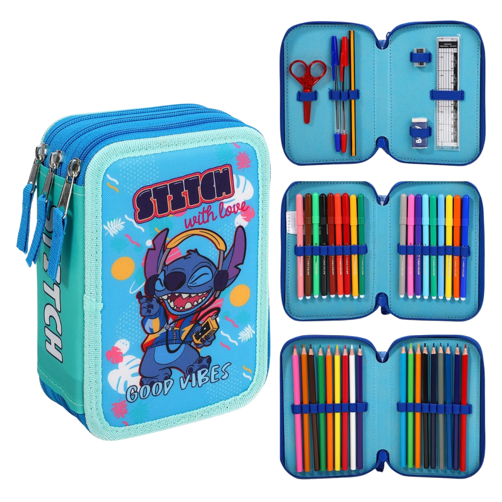 Gelatti | Estuche Multifunción de Stitch con Gran Capacidad