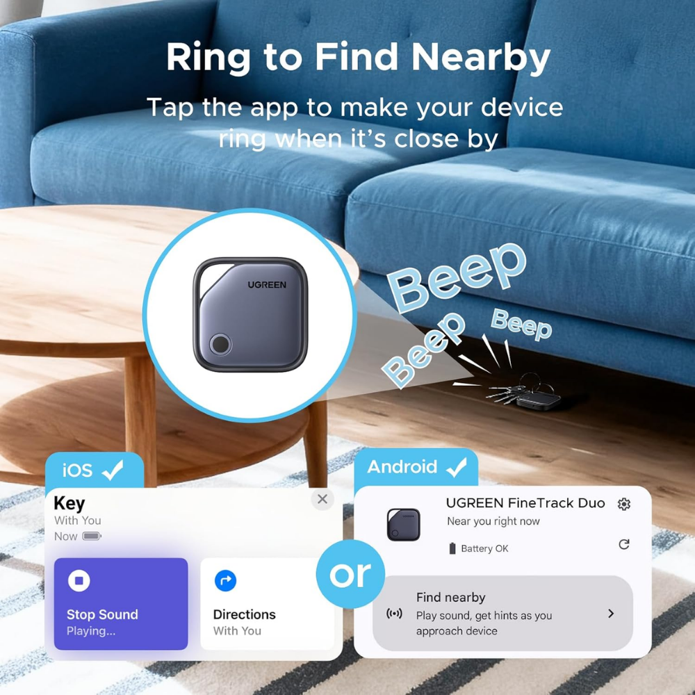 Ugreen | Finder Duo Air Tracker Etiquetas Pack de 4
