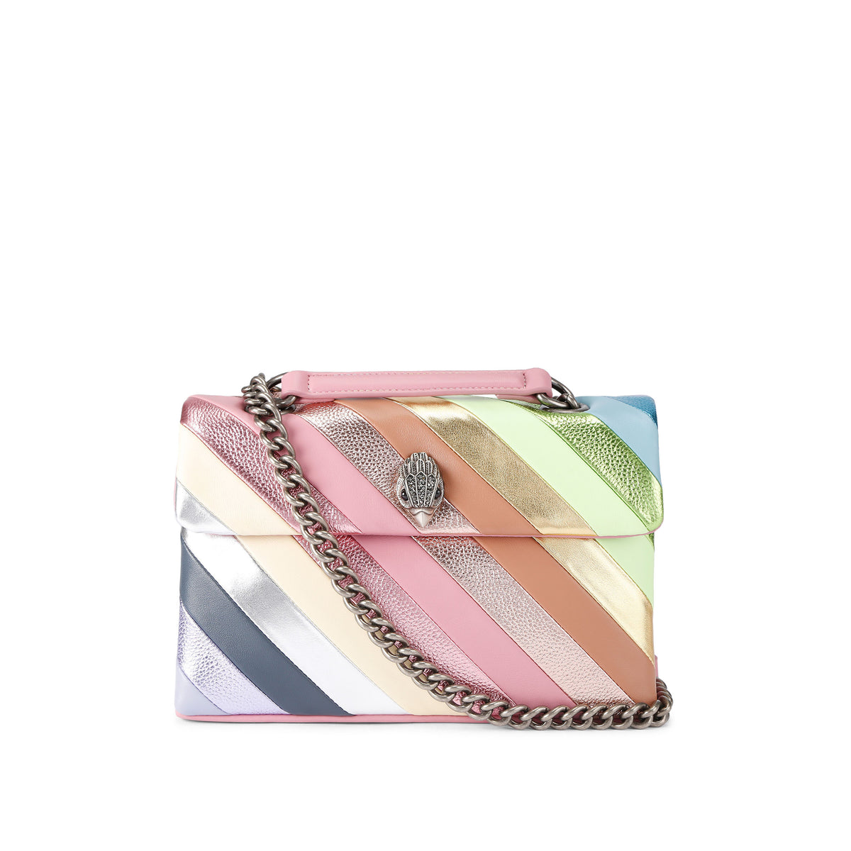 Kurt Geiger | Bolso Kensington Grande de Piel a Rayas Multicolor