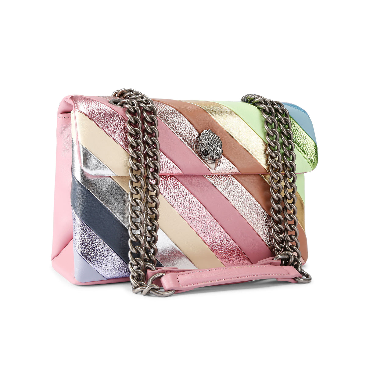 Kurt Geiger | Bolso Kensington Grande de Piel a Rayas Multicolor