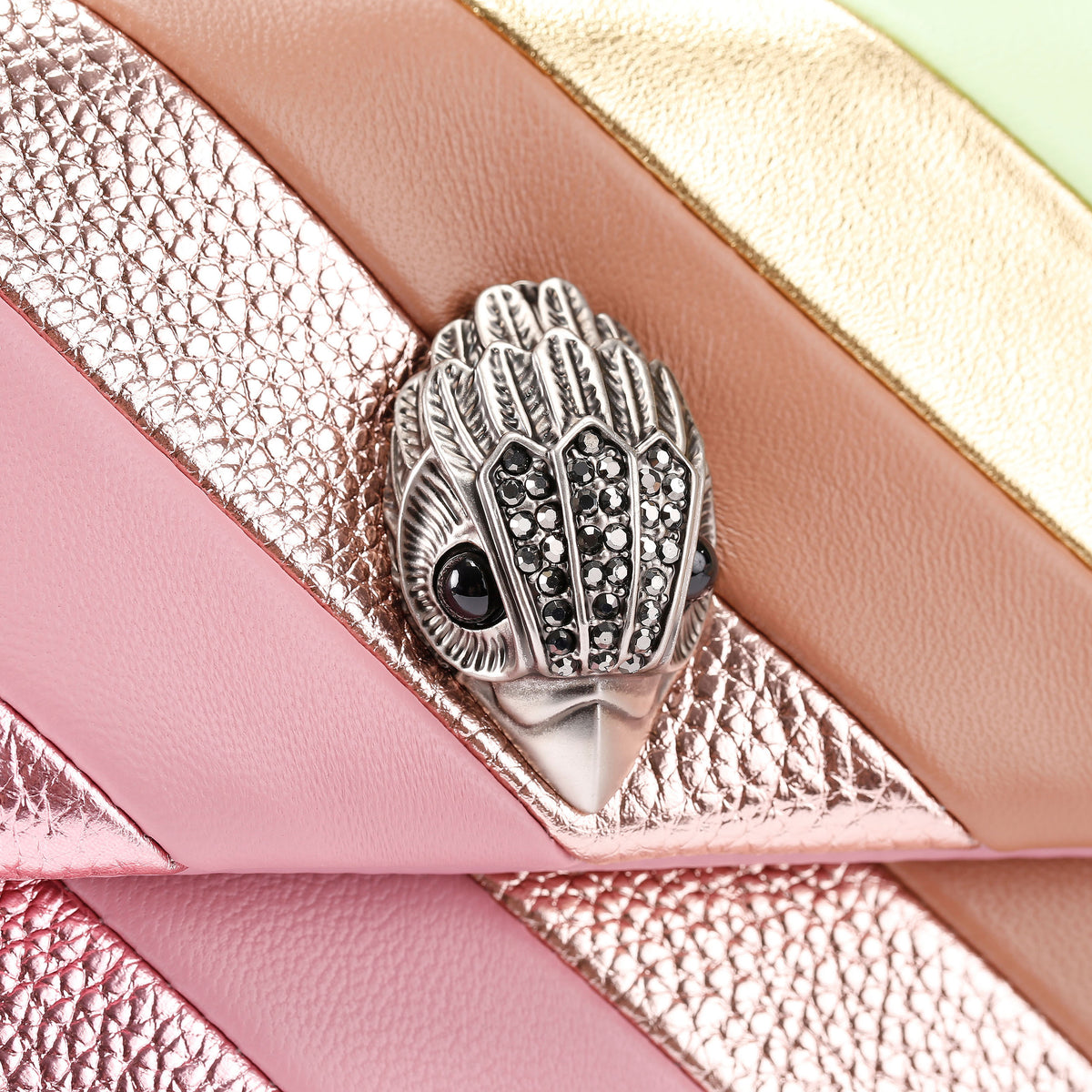Kurt Geiger | Bolso Kensington Grande de Piel a Rayas Multicolor