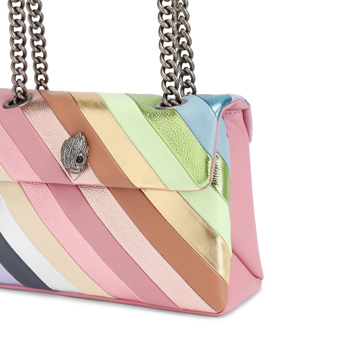 Kurt Geiger | Bolso Kensington Grande de Piel a Rayas Multicolor