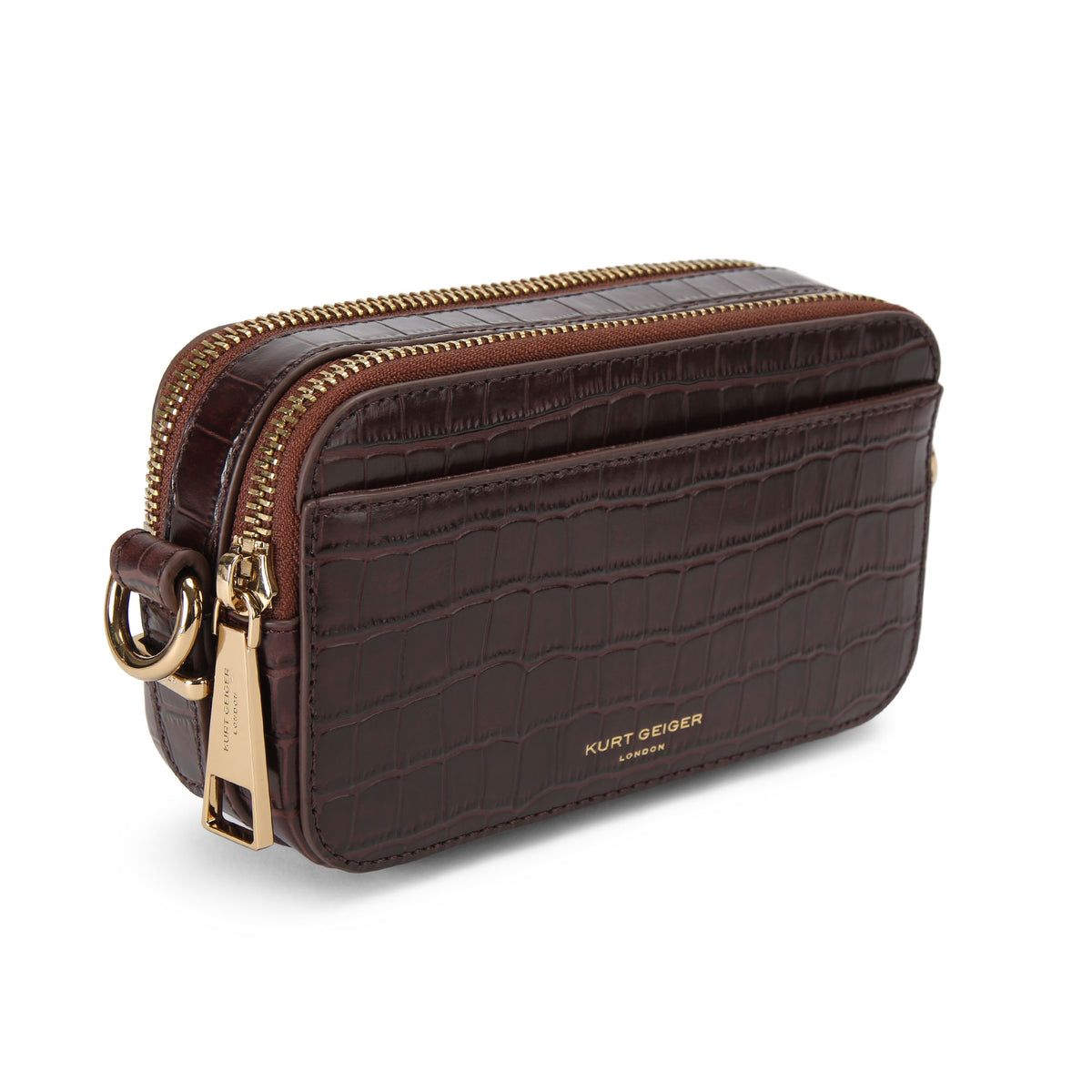 Kurt Geiger | Bolso Camera Pequeño Kensington de Piel Marrón