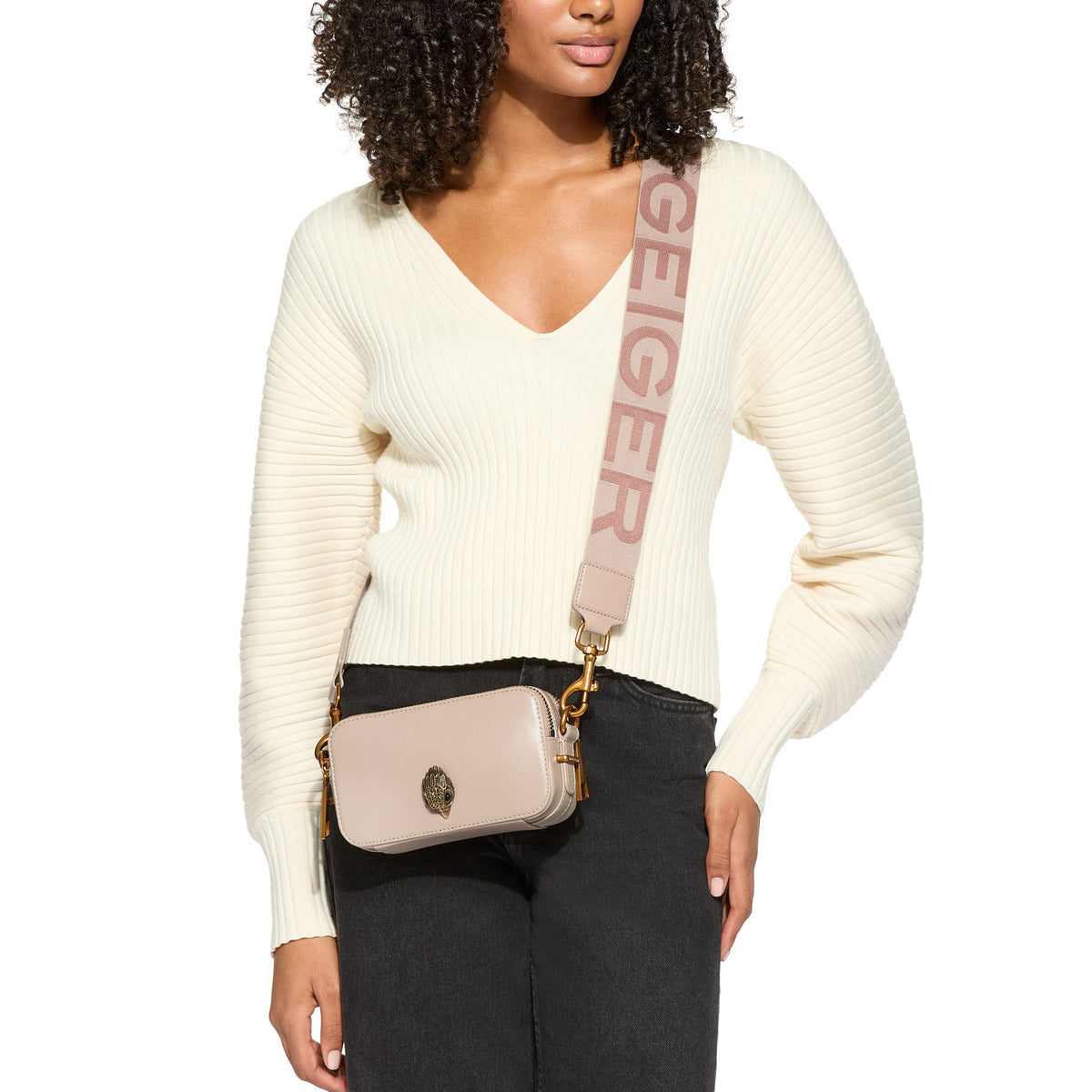 Kurt Geiger | Bolso Camera Pequeño Shoreditch de Piel Taupe