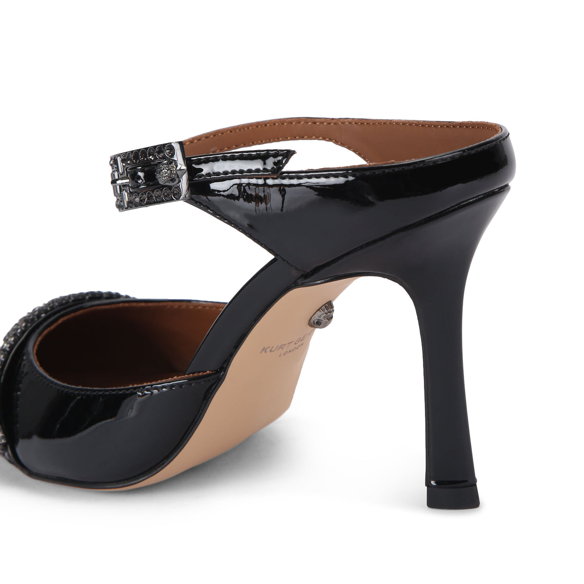 Kurt Geiger | Mules Strass Point de Charol Negro