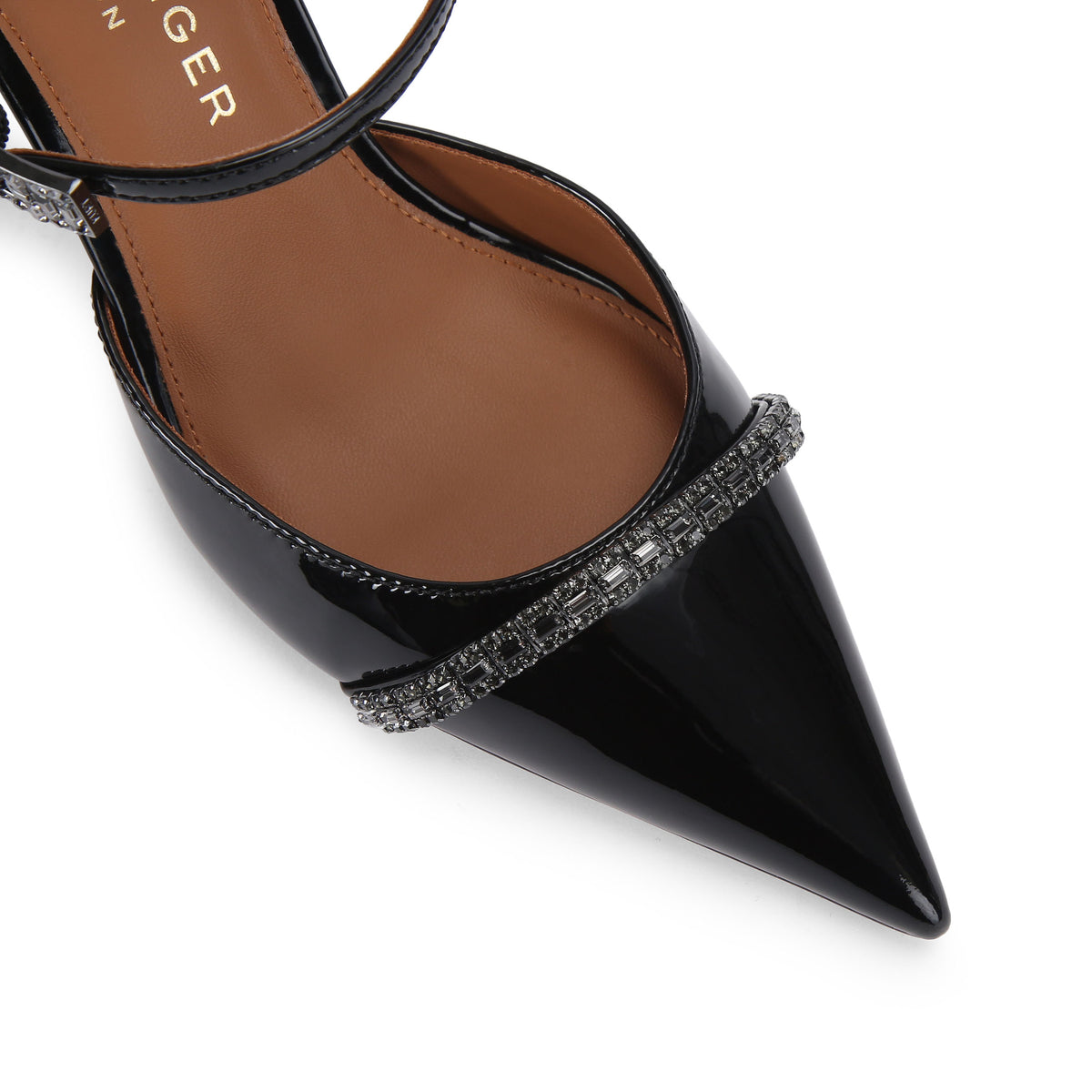 Kurt Geiger | Mules Strass Point de Charol Negro