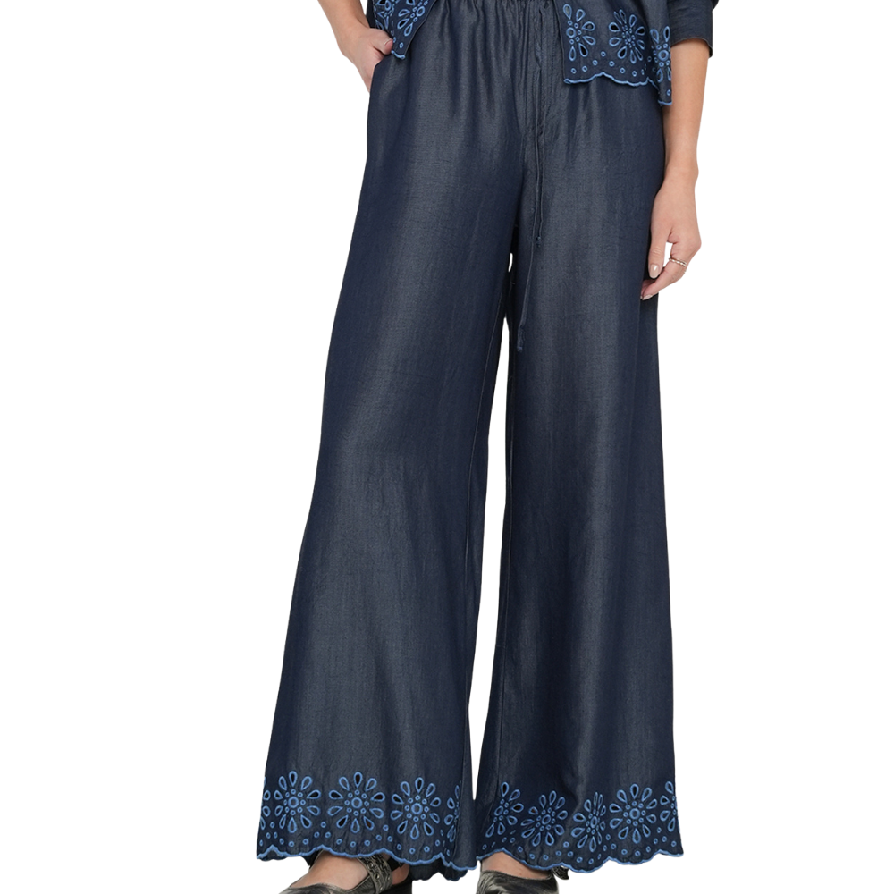 Naf Naf | Pantalón Con Bordado Floral
