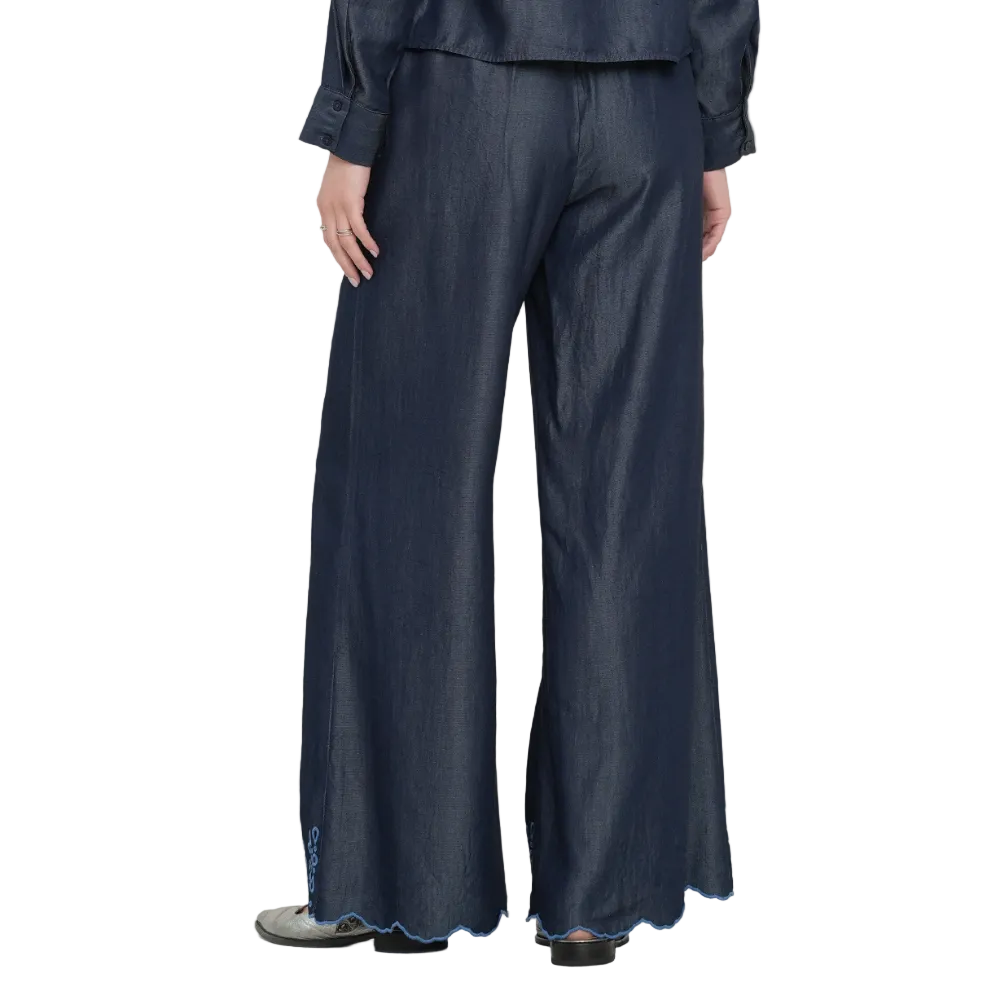 Naf Naf | Pantalón Con Bordado Floral