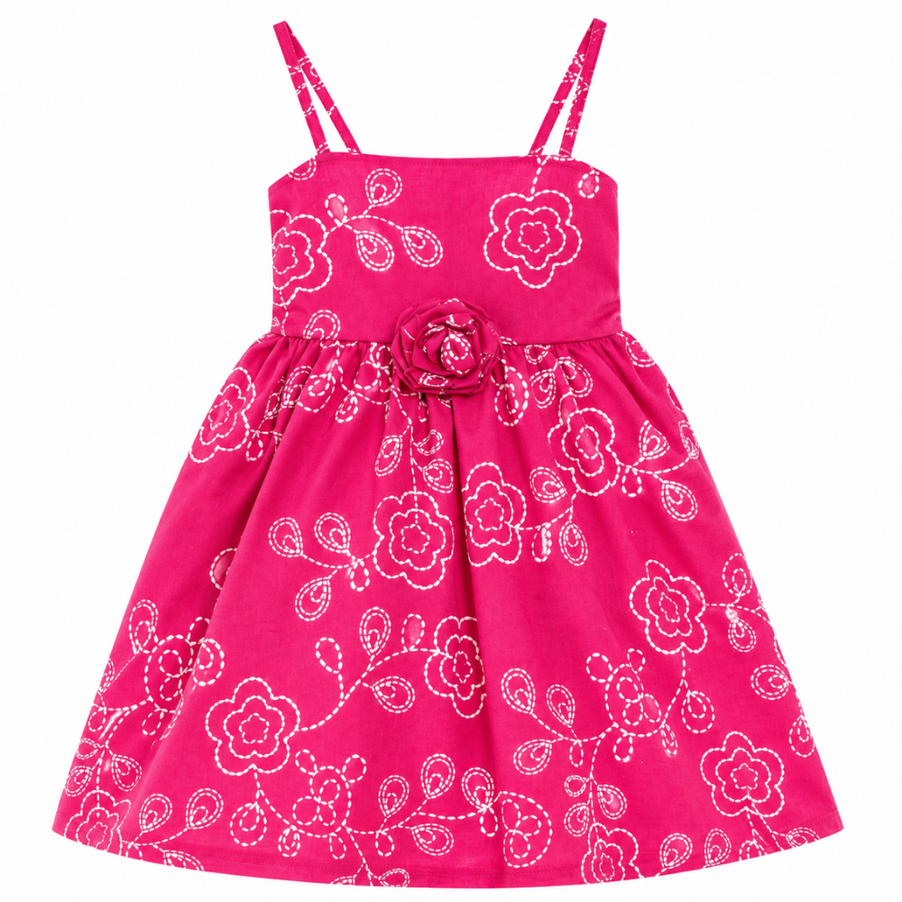 Cherinne | Vestido con Tirantes y Estampado Floral para Niña
