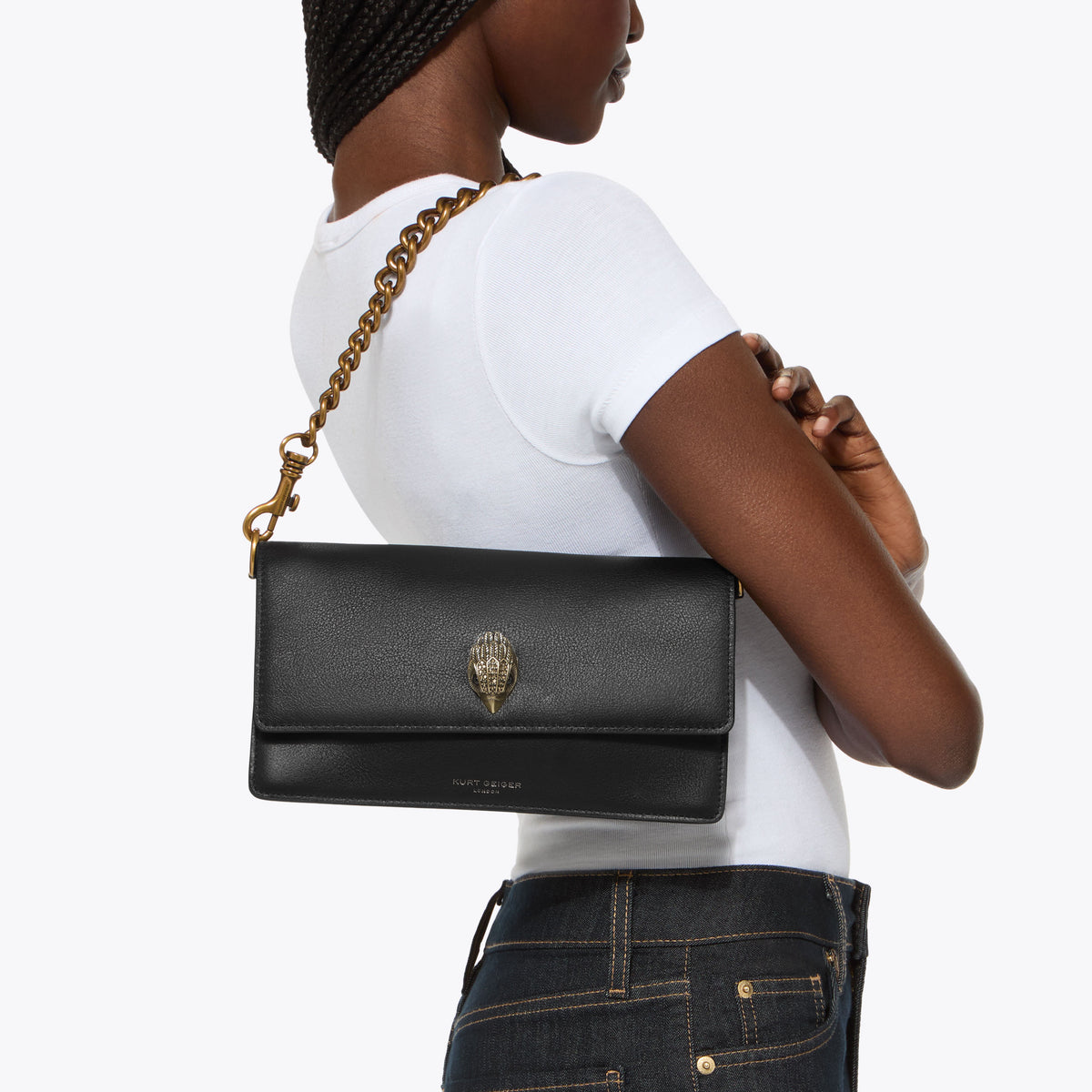 Kurt Geiger | Bolso Sloane Soft de Piel Negra