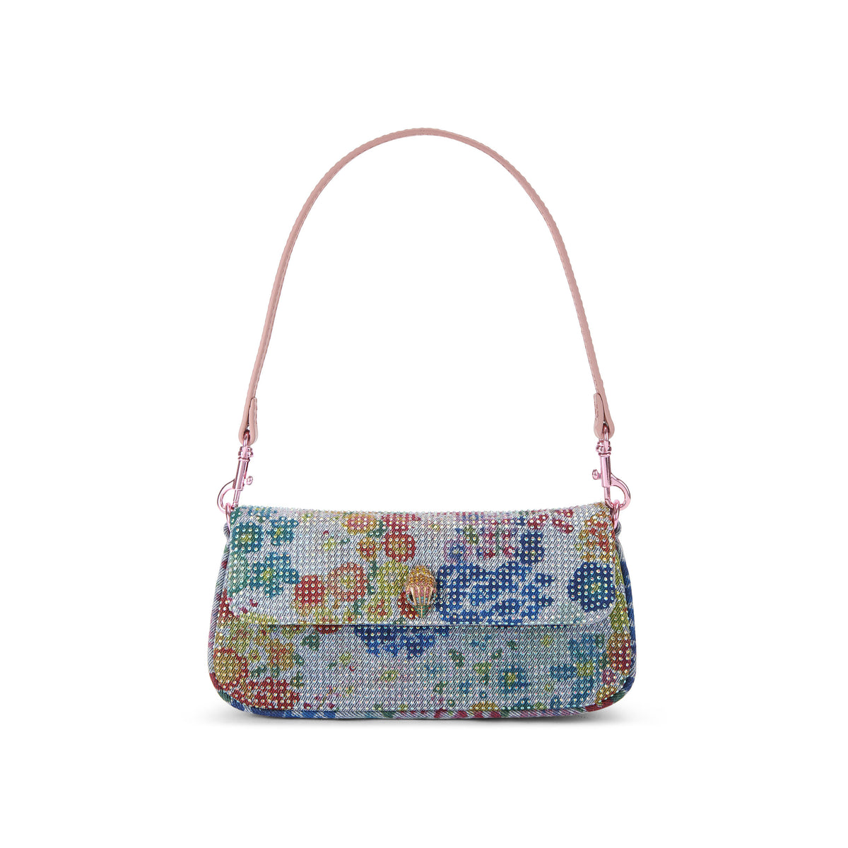 Kurt Geiger | Bolso Pickle de Denim Floral Azul