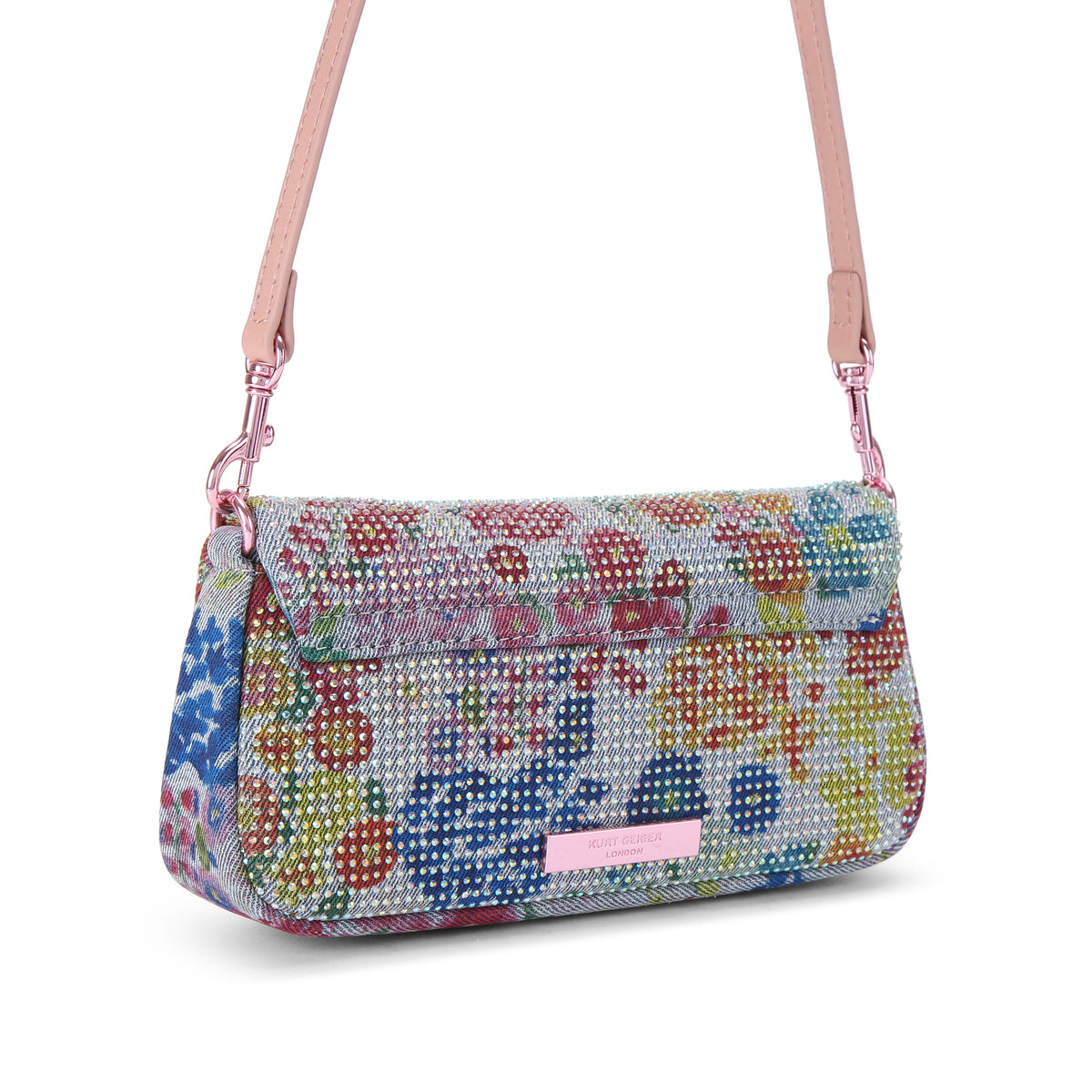 Kurt Geiger | Bolso Pickle de Denim Floral Azul