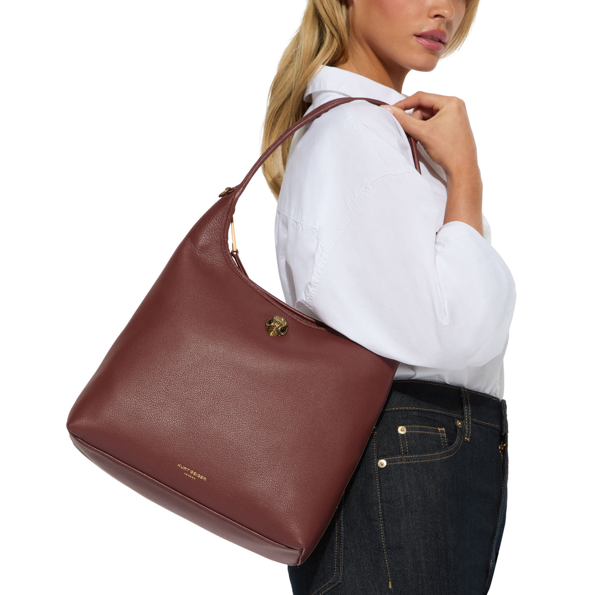Kurt Geiger | Bolso Grande Kurt de Piel Vino