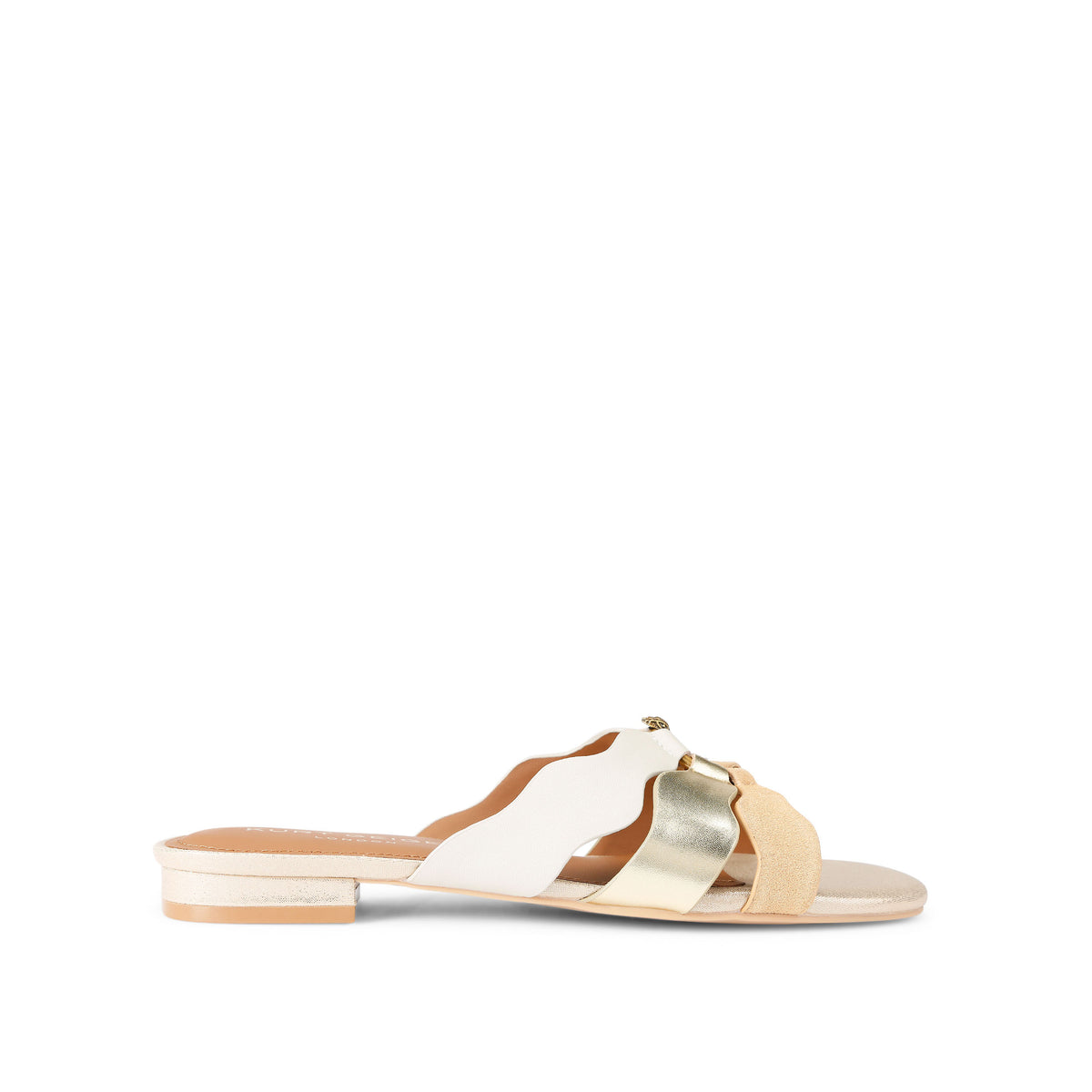 Kurt Geiger | Sandalias Planas Sun Wave Doradas