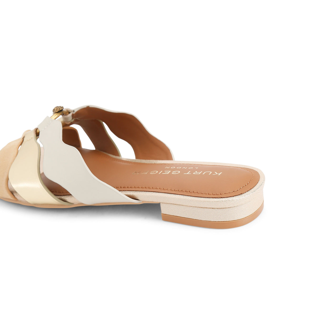 Kurt Geiger | Sandalias Planas Sun Wave Doradas