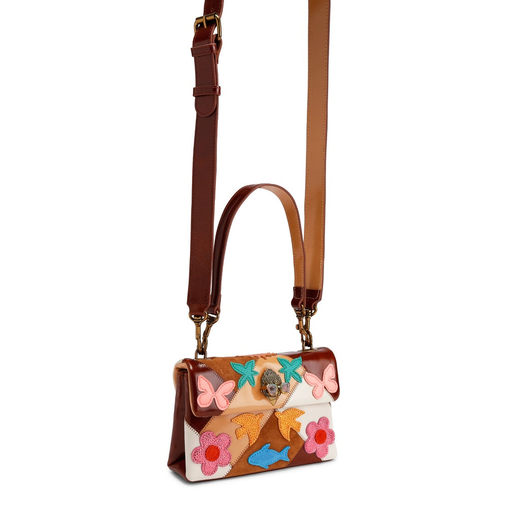 Kurt Geiger | Bolso Kensington Patchwork Floral Marrón