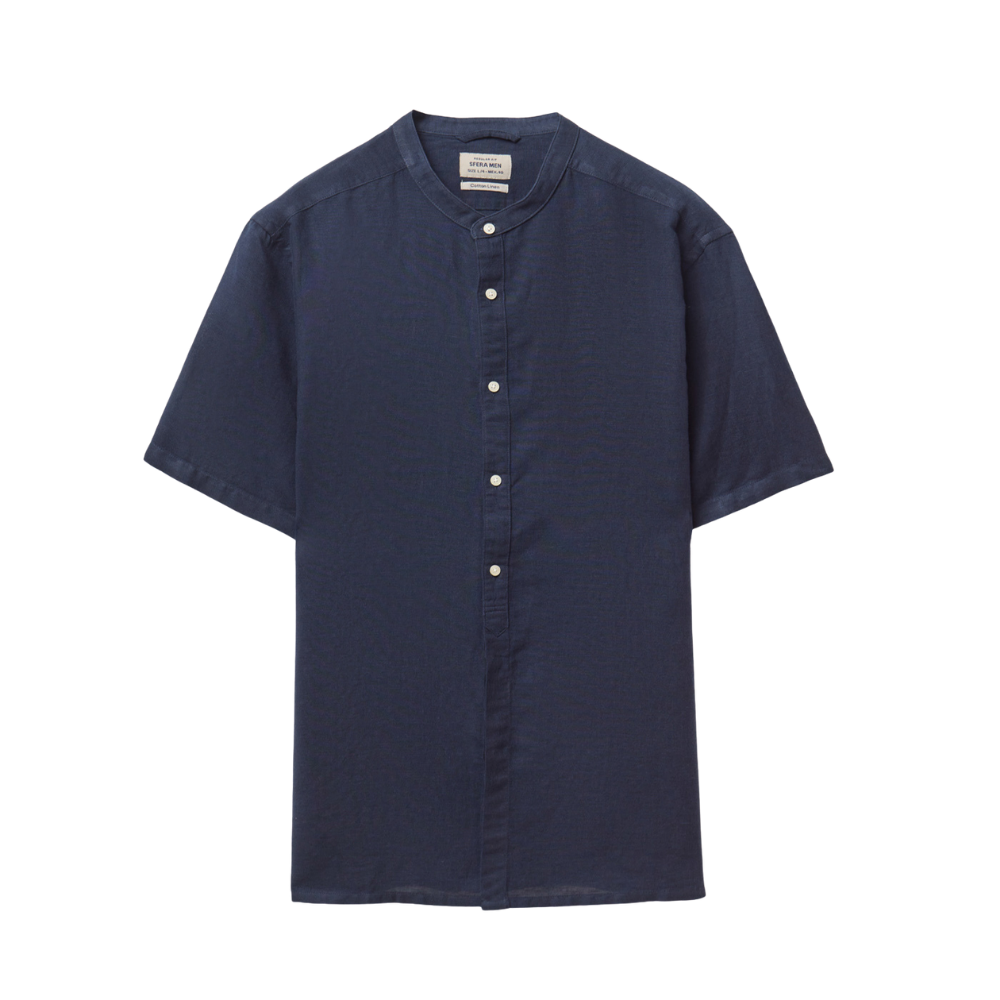 Sfera | Camisa de Lino de Manga Corta para Caballero