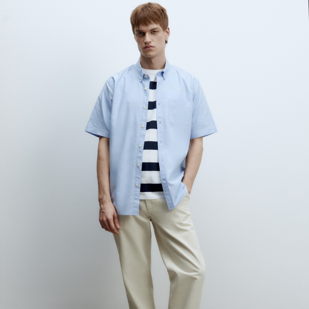 Sfera | Camisa Oxford Manga Corta para Caballero