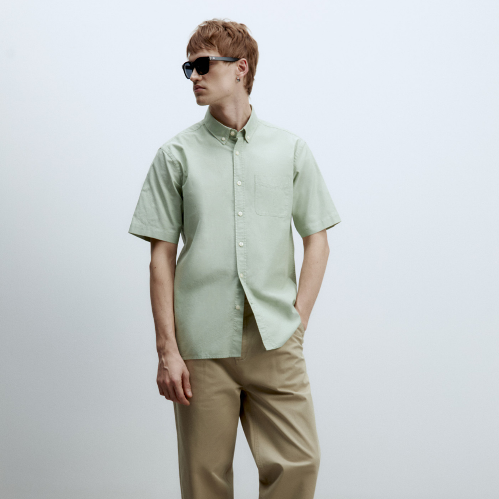 Sfera | Camisa Oxford Manga Corta para Caballero