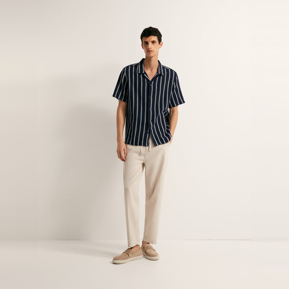 Sfera | Camisa Rústica a Rayas para Caballero