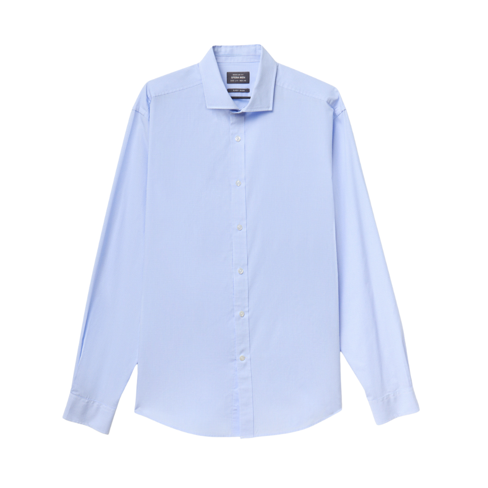 Sfera | Camisa Microcuadro Regular Para Caballeros
