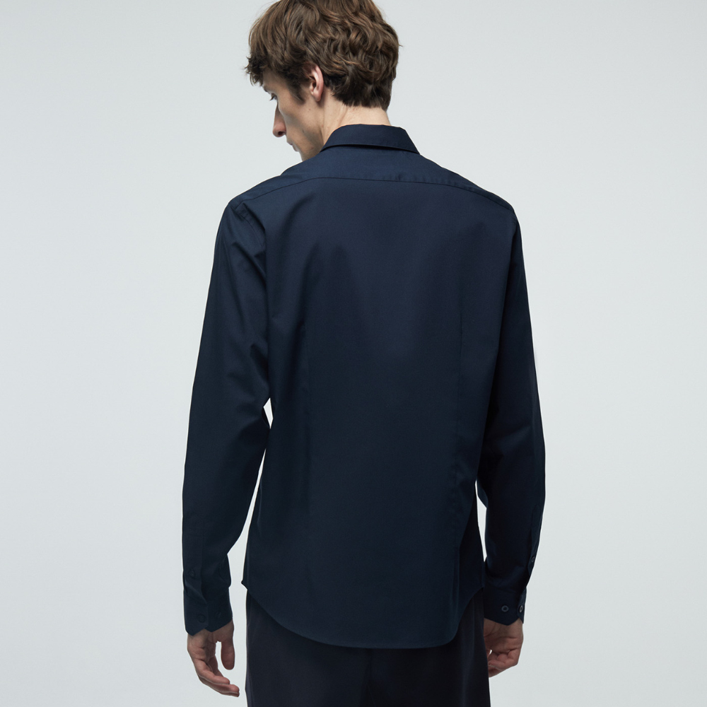 Sfera | Camisa Popelín Slim Para Caballeros