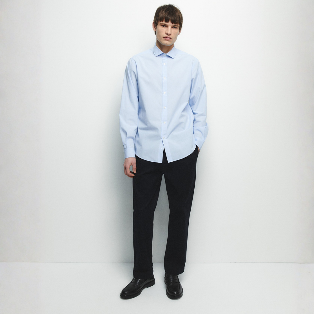 Sfera | Camisa Microcuadro Regular Para Caballeros