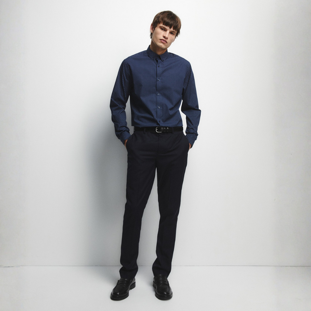Sfera | Camisa Estampada Slim para Caballero