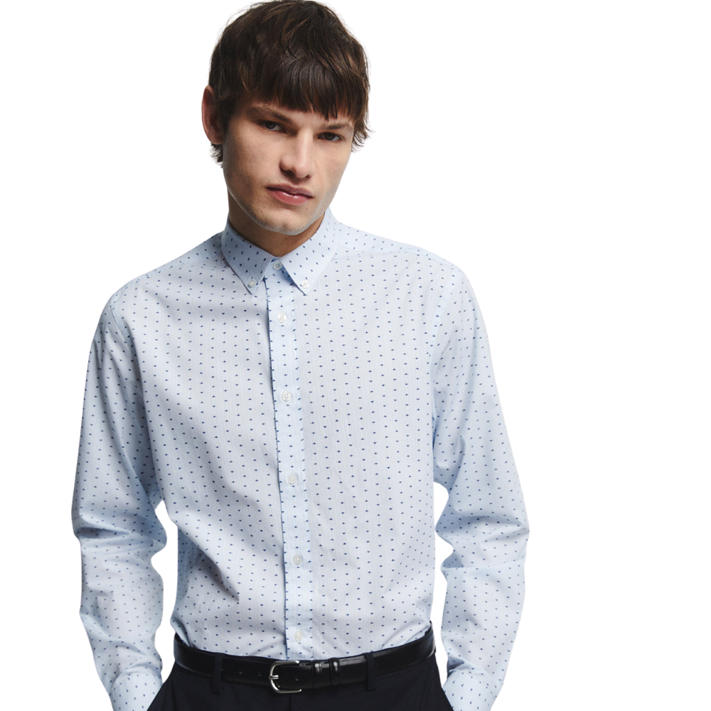 Sfera | Camisa Estampada de Raya para Caballero