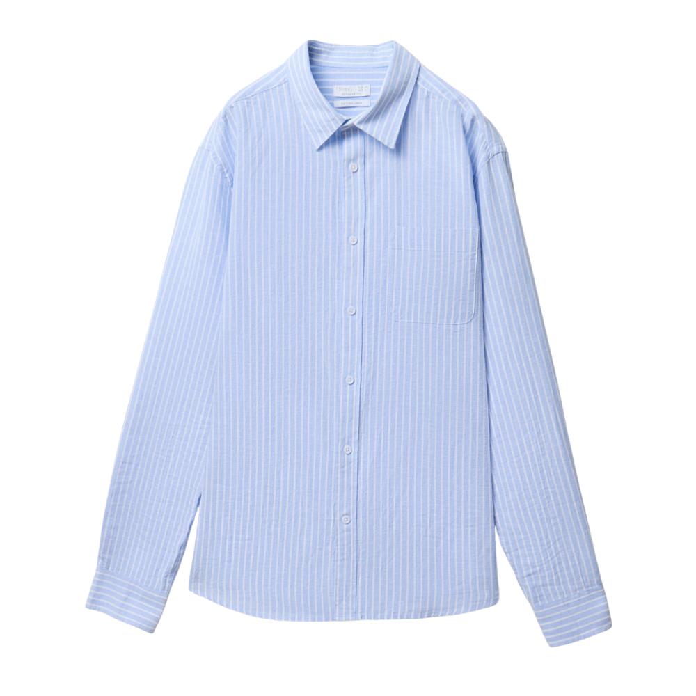 Sfera | Camisa de Lino con Rayas para Caballeros