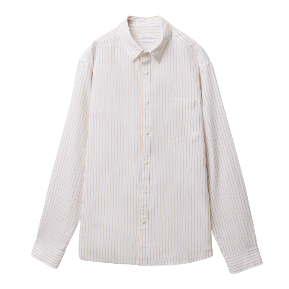 Sfera | Camisa de Lino con Rayas para Caballeros