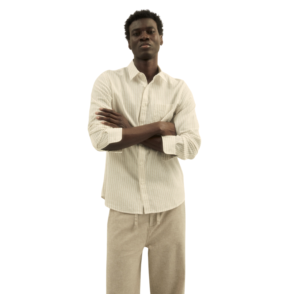 Sfera | Camisa de Lino con Rayas para Caballeros