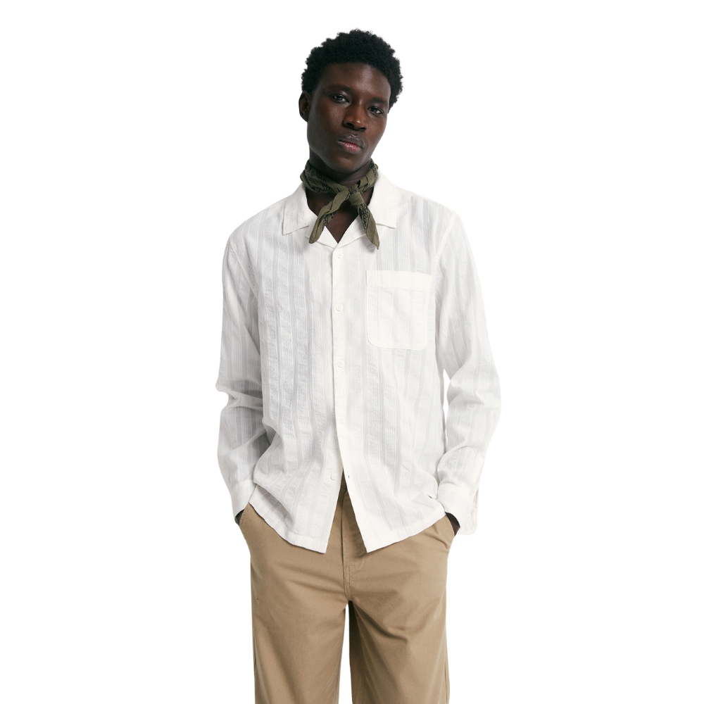 Sfera | Camisa Manga Larga Estilo Dobby para Caballero
