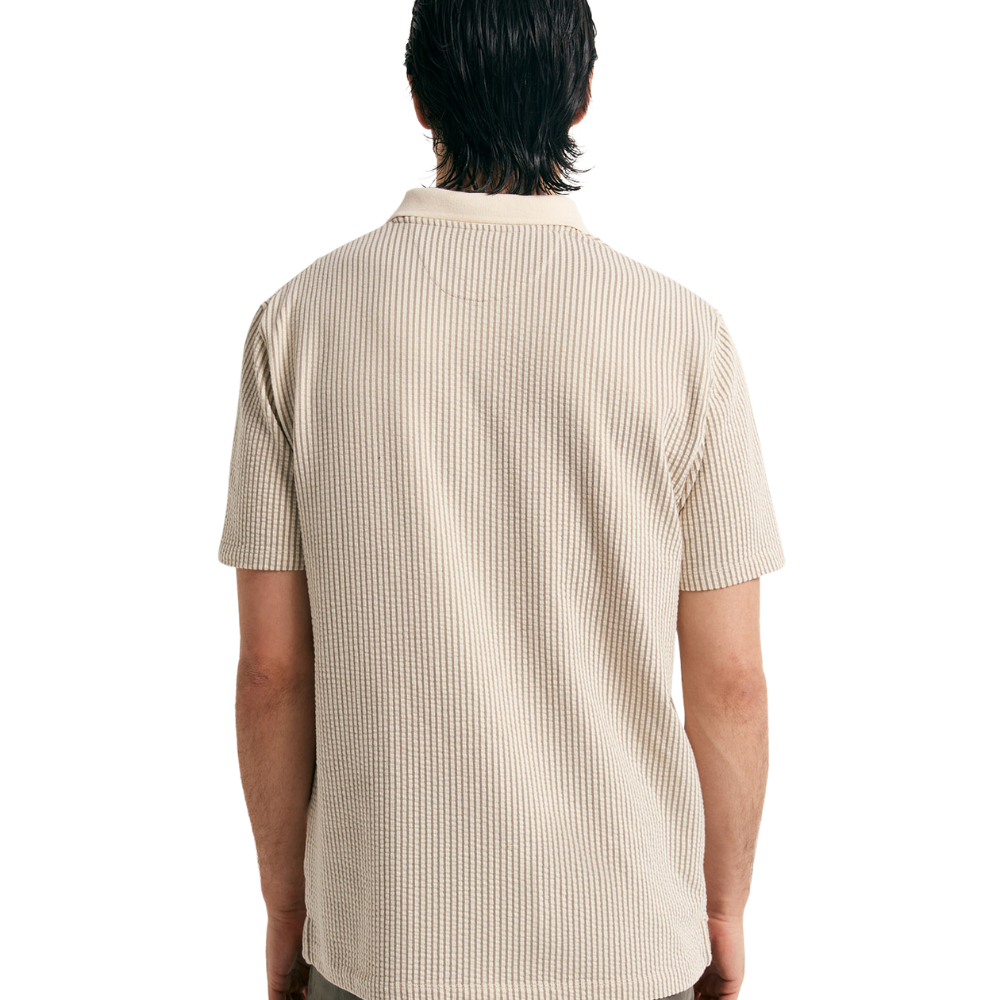 Sfera | Polo Seersucker en Rayas para Caballero