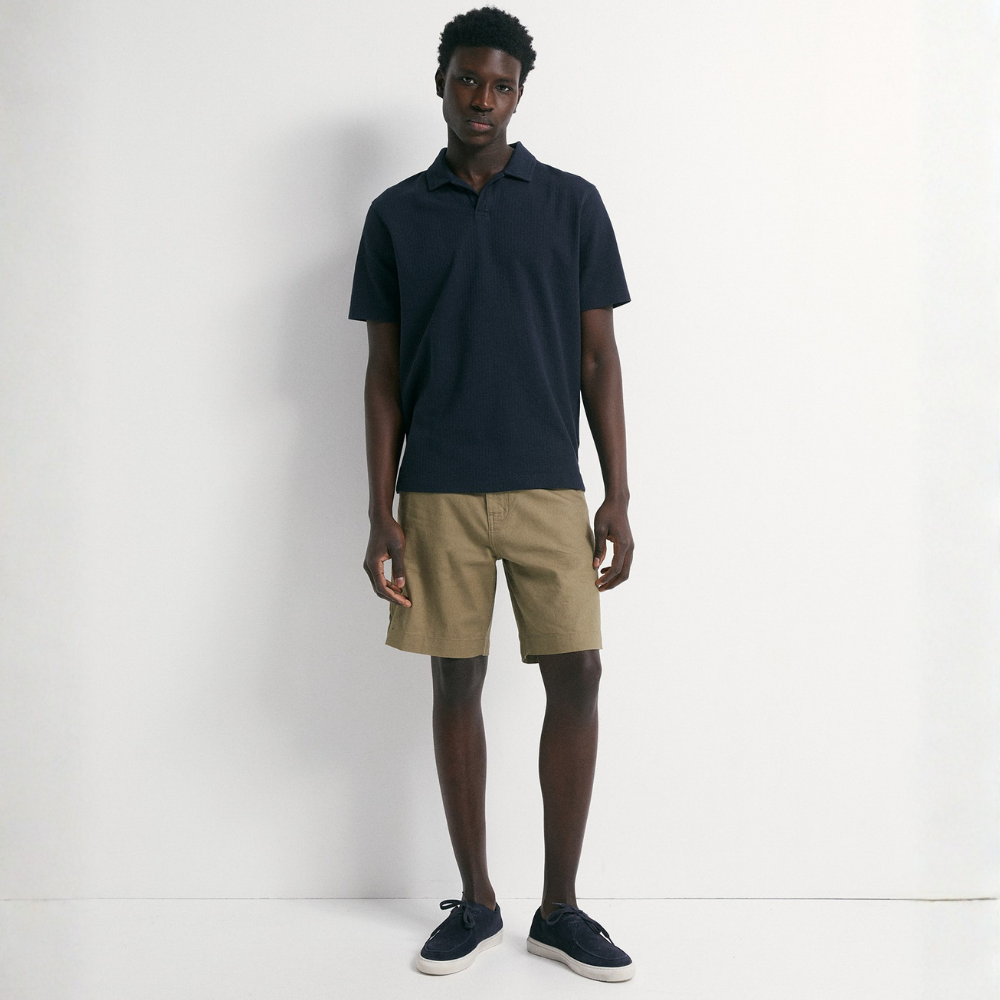 Sfera | Polo Seersucker en Rayas para Caballero