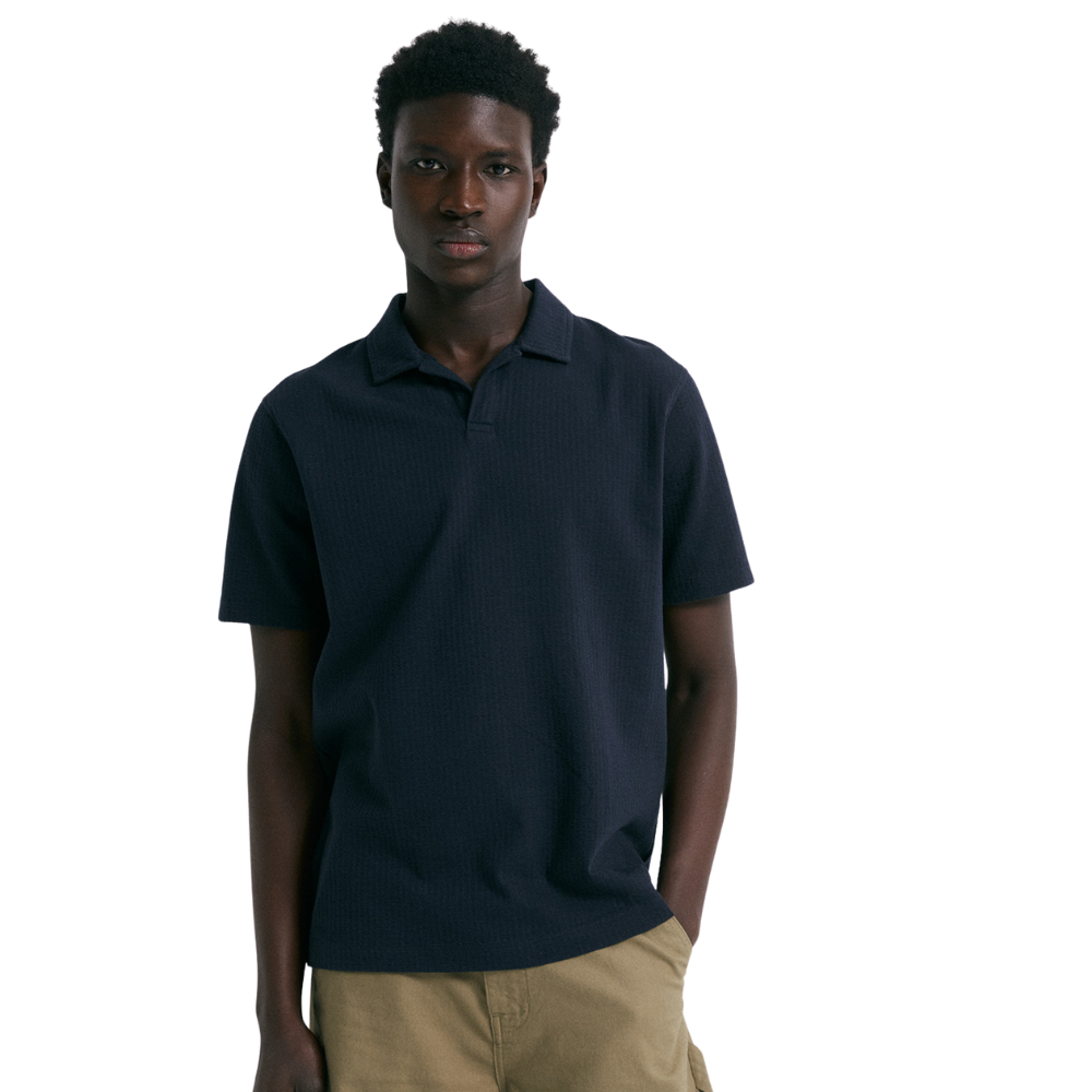 Sfera | Polo Seersucker en Rayas para Caballero