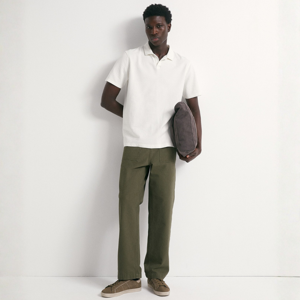 Sfera | Polo Seersucker en Rayas para Caballero