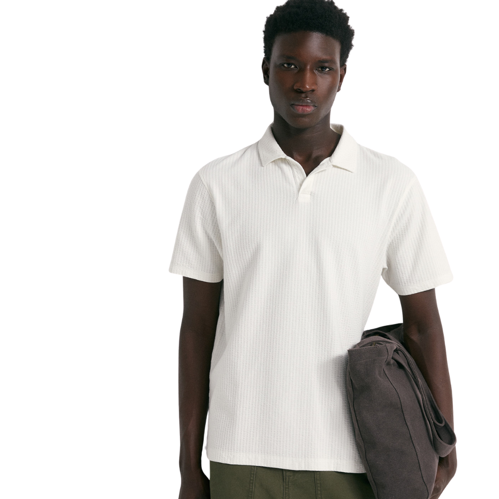 Sfera | Polo Seersucker en Rayas para Caballero