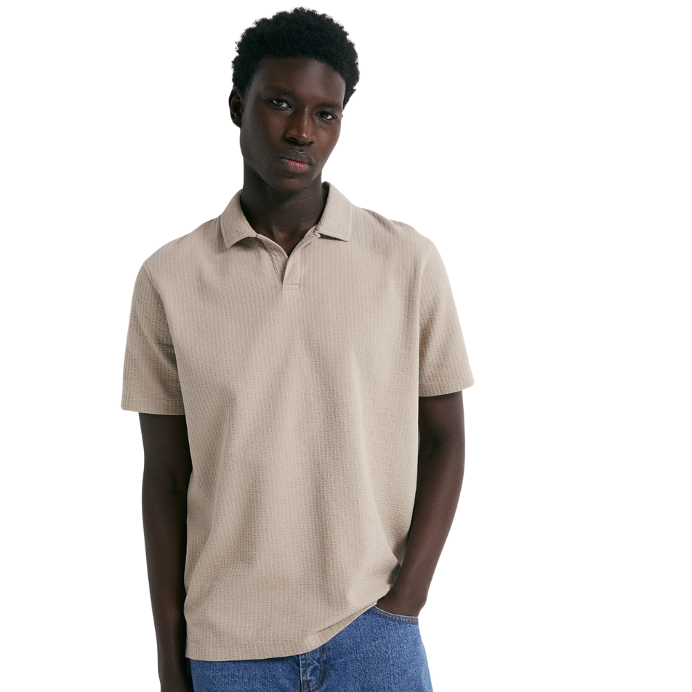 Sfera | Polo Seersucker en Rayas para Caballero