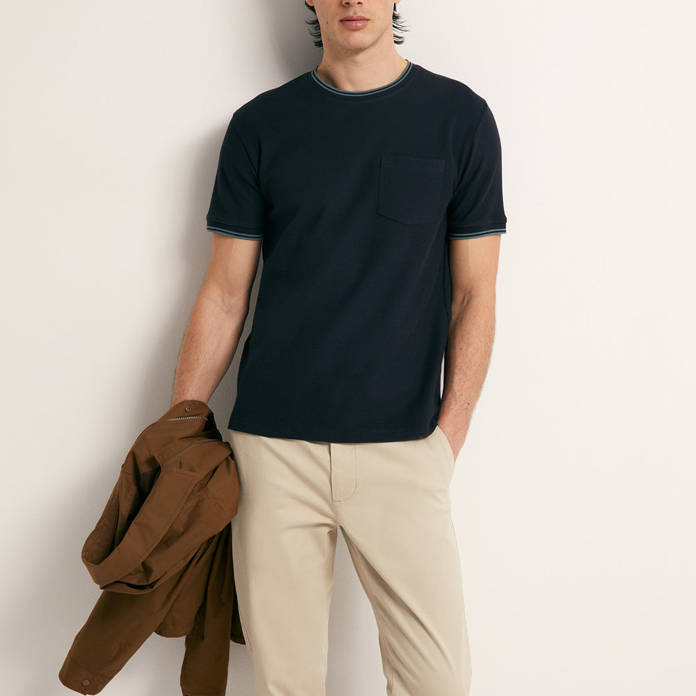 Sfera | Camiseta con Estructura de Canalé para Caballero