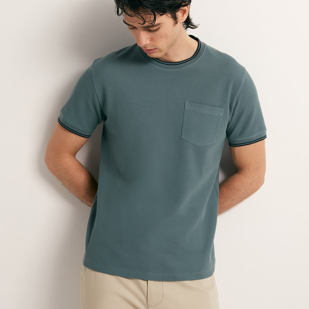 Sfera | Camiseta con Estructura de Canalé para Caballero