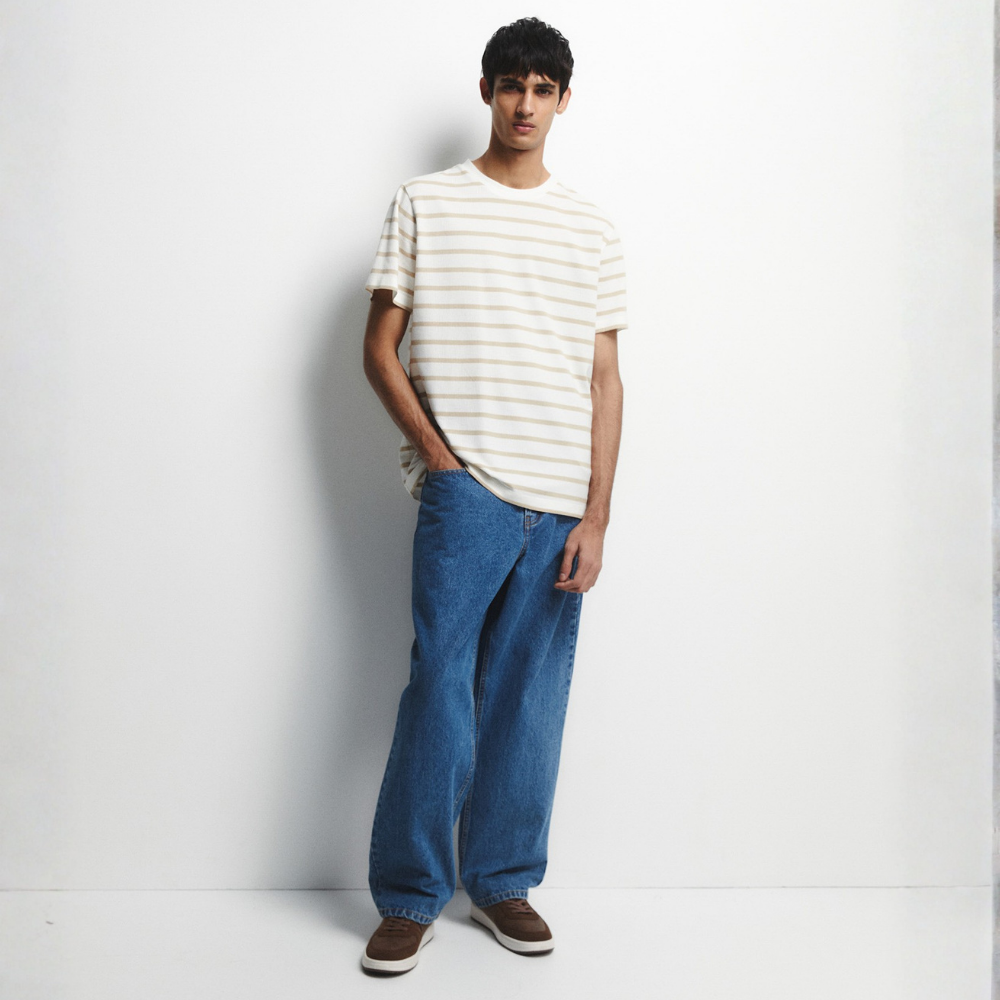 Sfera | Camiseta Con Textura de Rayas para Caballero