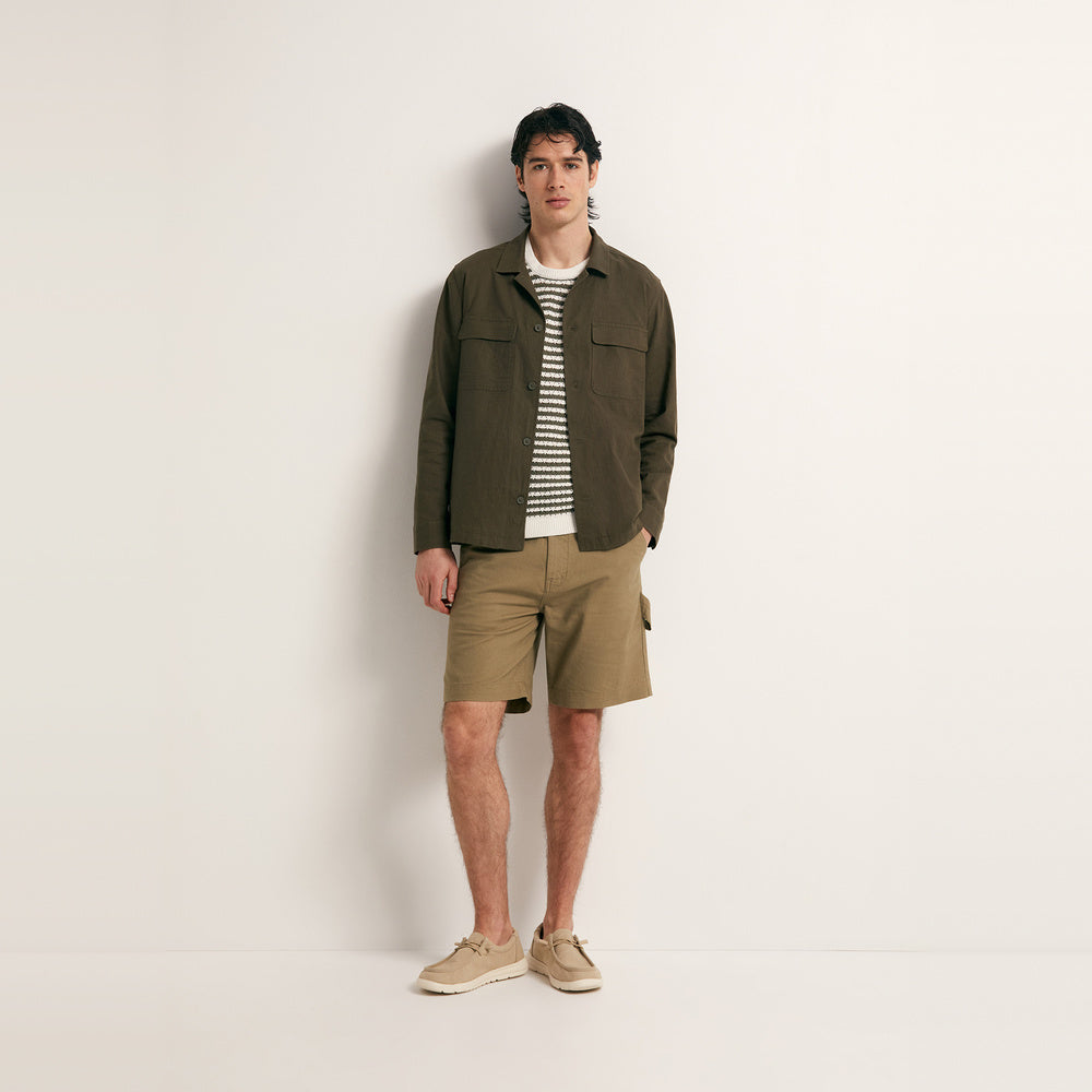 Sfera | Sobrecamiseta de Lino Verde para Caballero
