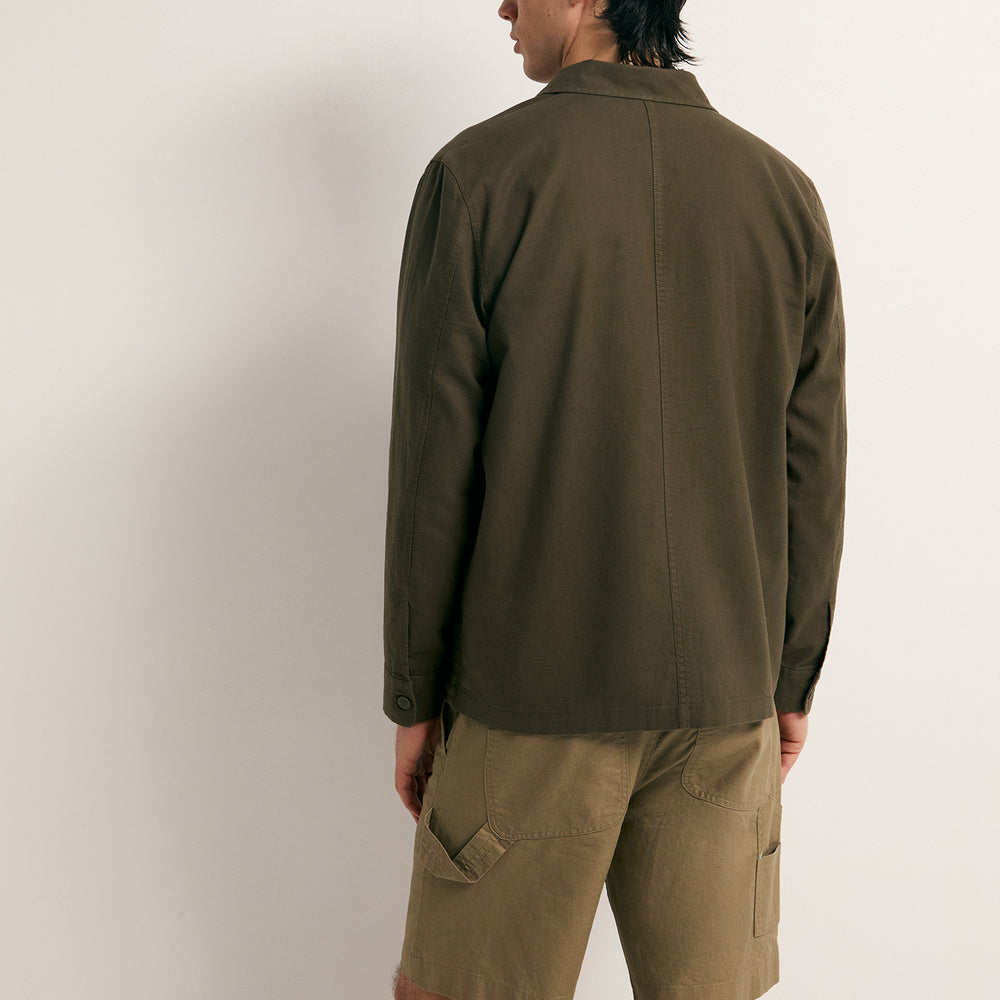 Sfera | Sobrecamiseta de Lino Verde para Caballero