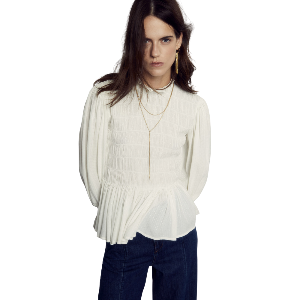 Sfera | Camisa Cuerpo Jaquard Gomas para Dama