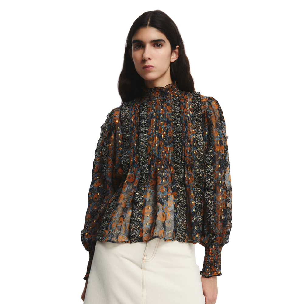 Sfera | Blusa de Cuerpo Estampado Lurex para Dama