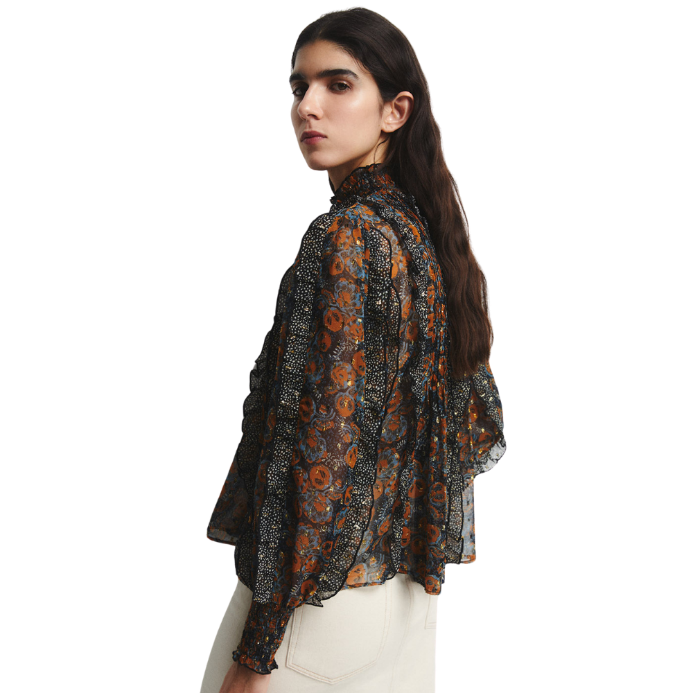 Sfera | Blusa de Cuerpo Estampado Lurex para Dama