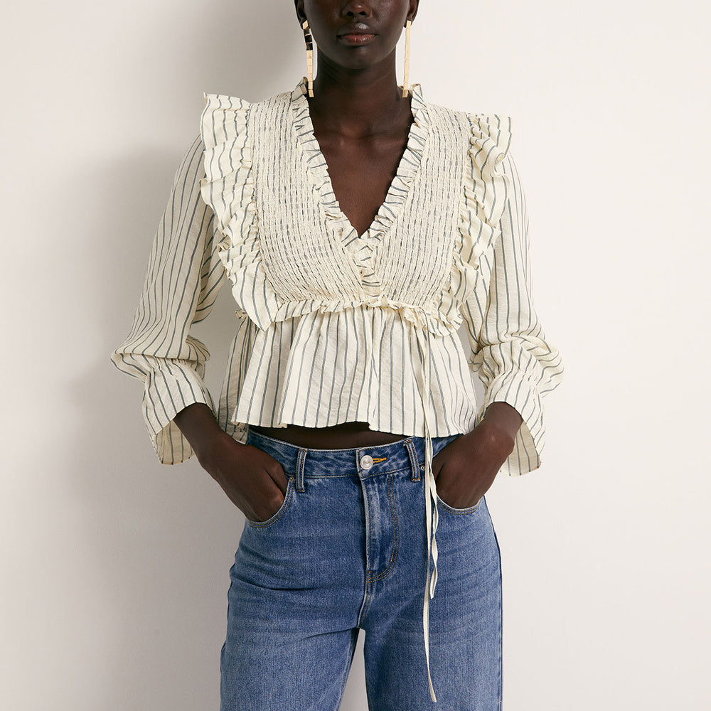 Sfera | Blusa con Volantes y Elásticos para Dama