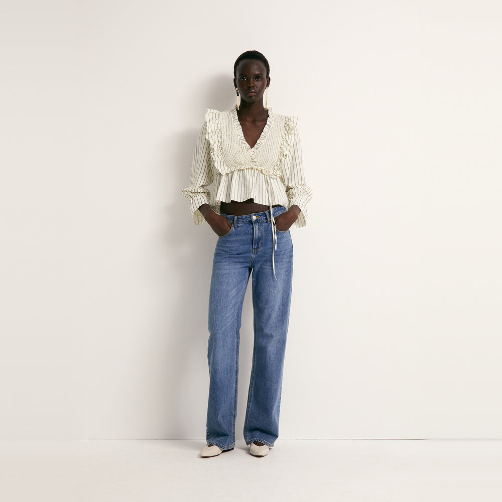 Sfera | Blusa con Volantes y Elásticos para Dama