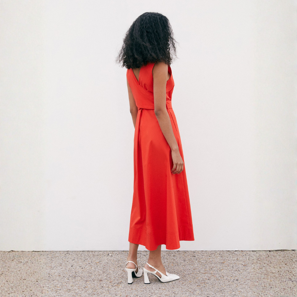 Sfera | Vestido Popelín Cinturón para Dama